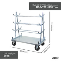 A Frame Panel Carts (with Pneumatic Wheels)