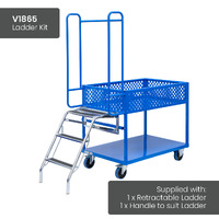 2 Tier Steel Half Height Single Basket Trolley