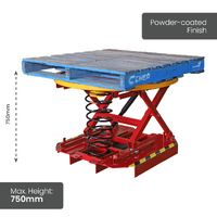 Powder Coated Spring Pallet Elevator with Pallet Truck Base