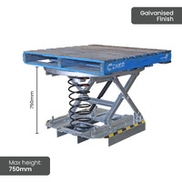 Galvanised Spring Pallet Elevator with Pallet Truck Base