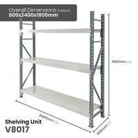 Heavy Duty Longspan Shelving - Steel 2400mm wide