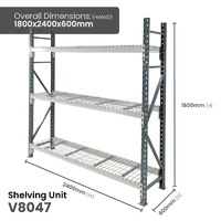 Heavy Duty Longspan Shelving - Mesh 2400mm wide