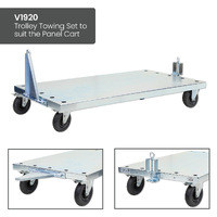 Panel Cart with Adjustable Load Bars (Pneumatic Castors)