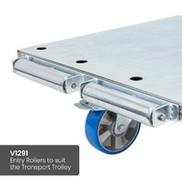 Transport Trolley with Storage Tray (Polyurethane Castors)