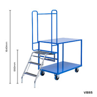 2 Tier Rubber Top Trolley