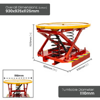 Powder Coated Spring Pallet Elevator with Pallet Truck Base