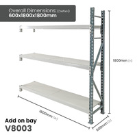 Heavy Duty Longspan Shelving - Steel 1800mm wide