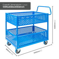 2 Tier Steel Double Basket Trolley