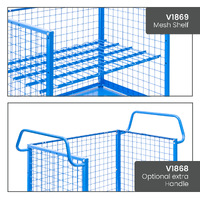 3 Sided Mesh Cage Trolley