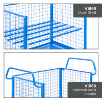 Mesh Cage Trolley with Drop Down Gate