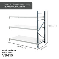 Heavy Duty Steel Longspan Shelving (900mm Deep)