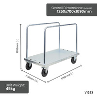 Panel Cart with Adjustable Load Bars (Pneumatic Castors)