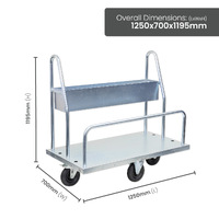 Transport Trolley with Storage Tray (Polyurethane Castors)