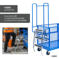 Mesh Cage Trolley with Drop Down Gate