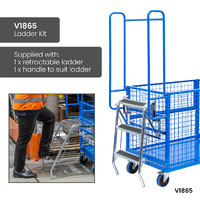 Mesh Cage Trolley with Lockable Double Swing Mesh Door