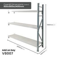 Heavy Duty Longspan Shelving - Steel 1800mm wide