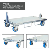 Transport Trolley with Storage Tray (Polyurethane Castors)