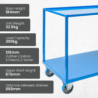 2 Tier Steel Trolley