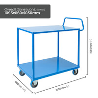 2 Tier Steel Trolley