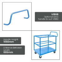 2 Tier Steel Tub Trolley