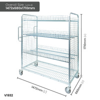 1910 Series - Fully Lockable Cage Trolley with Doors and Roof