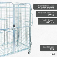 1910 Series - Fully Lockable Cage Trolley with Doors and Roof