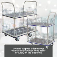 Multi Purpose 2 Tier Cage Trolleys