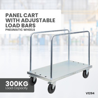 Panel Cart with Adjustable Load Bars (Pneumatic Castors)