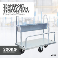 Transport Trolley with Storage Tray (Polyurethane Castors)