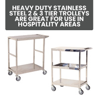 Stainless Steel 2 & 3 Tier Trolleys