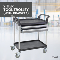 2 Tier Tool Trolley (with drawers)