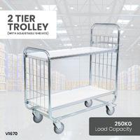 2 Tier Trolley (With Adjustable Shelves)