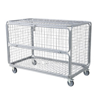 Mesh Trolley with Folding Lid & side