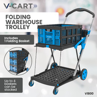 V-Cart Folding Plastic and Aluminium Trolley