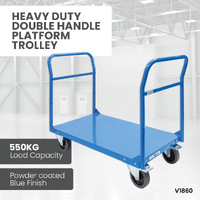 Heavy Duty Double Handle Platform Trolley