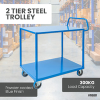 2 Tier Steel Trolley