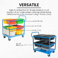 3 Tier Steel Tub Trolley