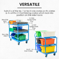 3 Tier Steel Multi-Tub Trolley