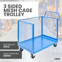 3 Sided Mesh Cage Trolley