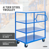 4 Tier Steel Trolley