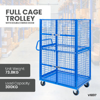 Full Cage Trolley with Double Swing Door