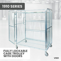 1910 Series - Fully Lockable Cage Trolley with Doors and Roof