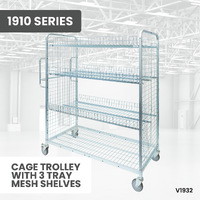 1910 Series - Fully Lockable Cage Trolley with Doors and Roof