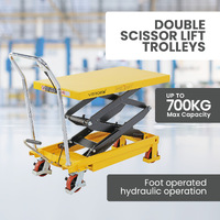 Scissor Lift Trolley 500x910mm (350kg capacity) -  Double Scissor