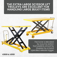 Extra Large Scissor Lift Trolleys