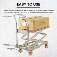 Stainless Steel Scissor Lift Trolleys