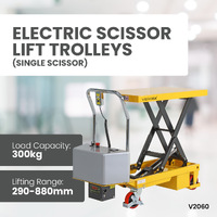 Electric Scissor lift Trolley 500x850 (300kg Capacity)