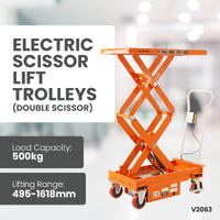 Electric Scissor Lift Trolleys 520x1010 (500kg capacity)