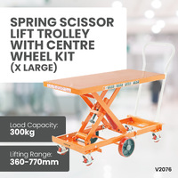 Spring Scissor Lift Trolley - 1200x500mm