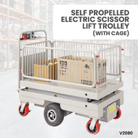 Self Propelled Electric Scissor Lift Trolley (with cage)